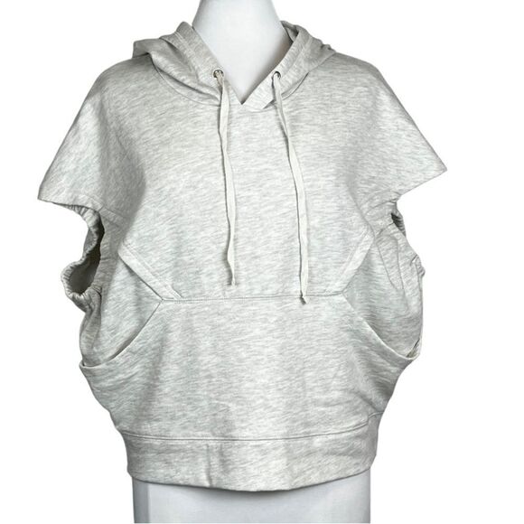 ANTHROPOLOGIE JANE & Delancey Slouchy Oversized French Terry Hoody Vest NWT - Picture 1 of 5